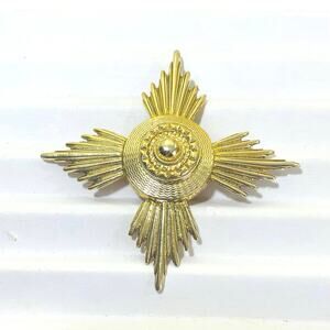 Brooch Pendant Pin Cross Badge Starburst ACCESSOCRAFT N.Y.C Signed